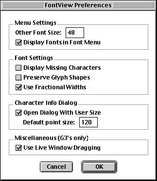 Preferences Dialog