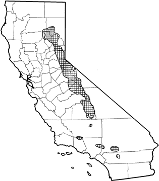 Lodgepole Chipmunk Range Map