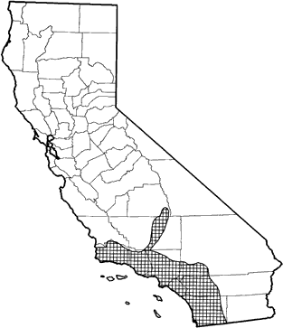 Pacific Kangaroo Rat Range Map