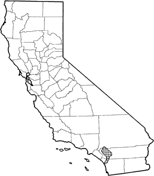 Stephens' Kangaroo Rat Range Map