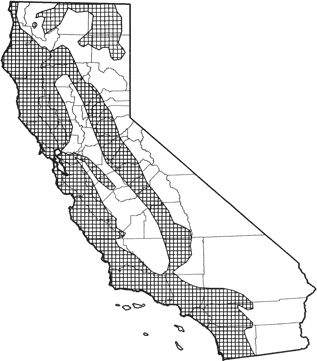 Dusky-footed Woodrat Range Map